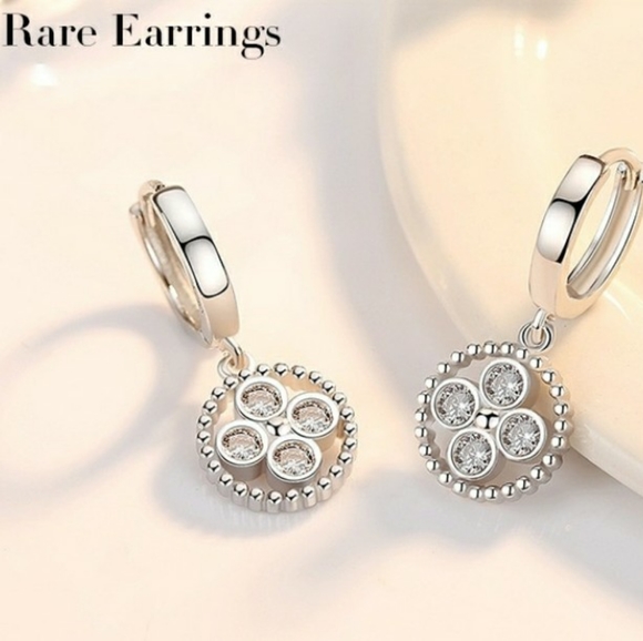 💯💋Host Pic NEW S925 Unique Dangle Zircon Earring - Picture 3 of 13